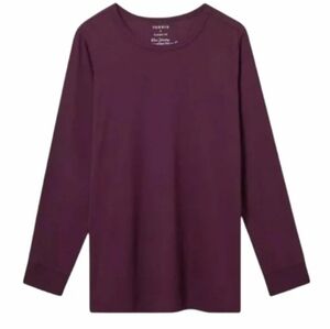 Torrid Classic Fit Crew Neck Long Sleeve Tee Dark Purple